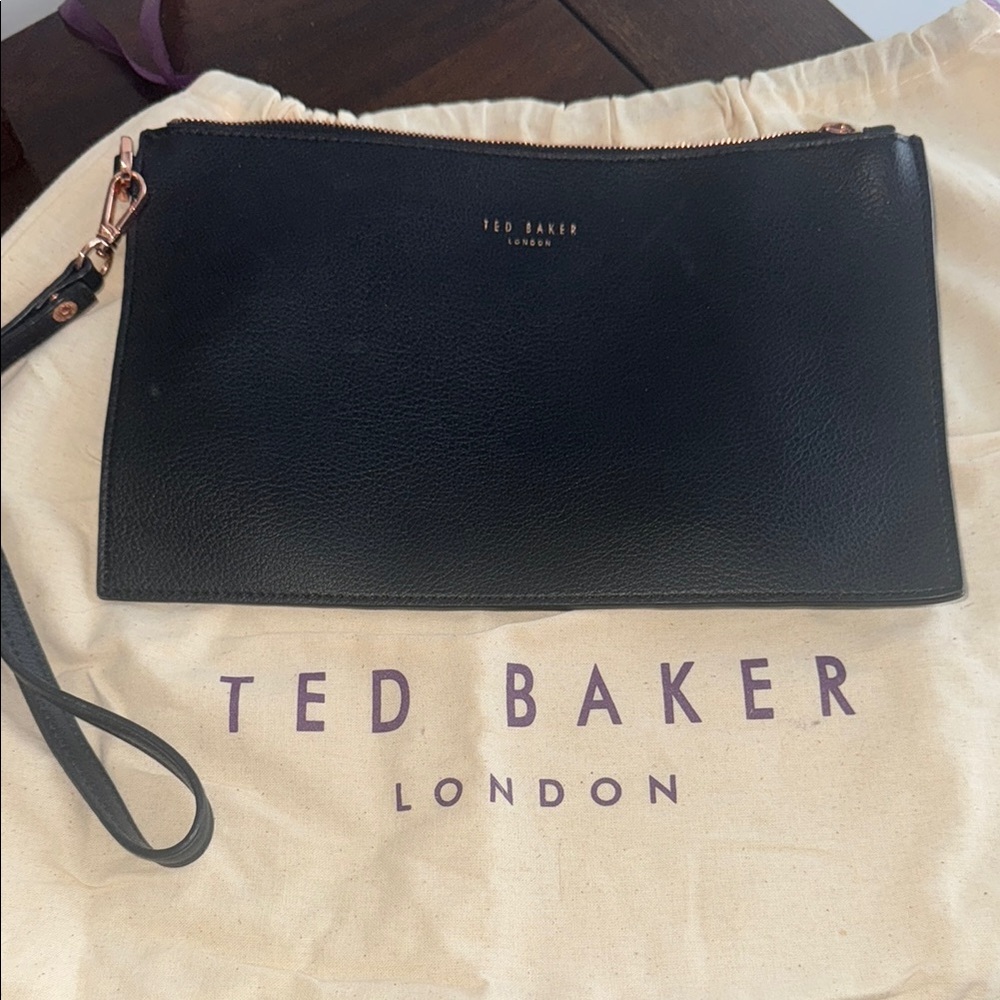 Ted Baker Black Leather Clutch